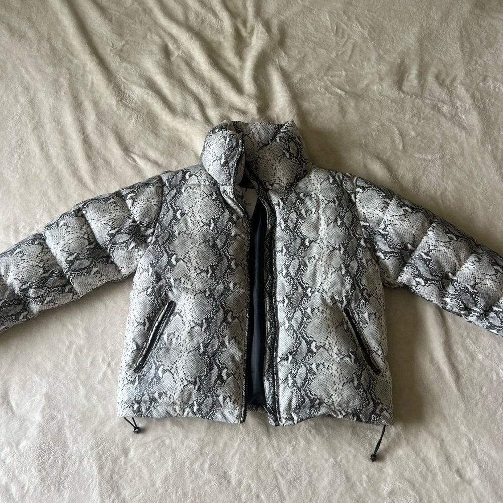 Noize Vegan Leather Puffer Jacket